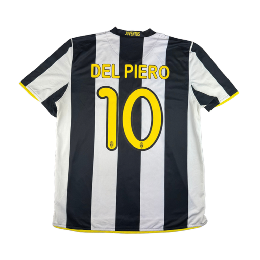 2008-09 Juventus Thuis shirt Del Piero rugnummer 10, voetbalshirt maat L