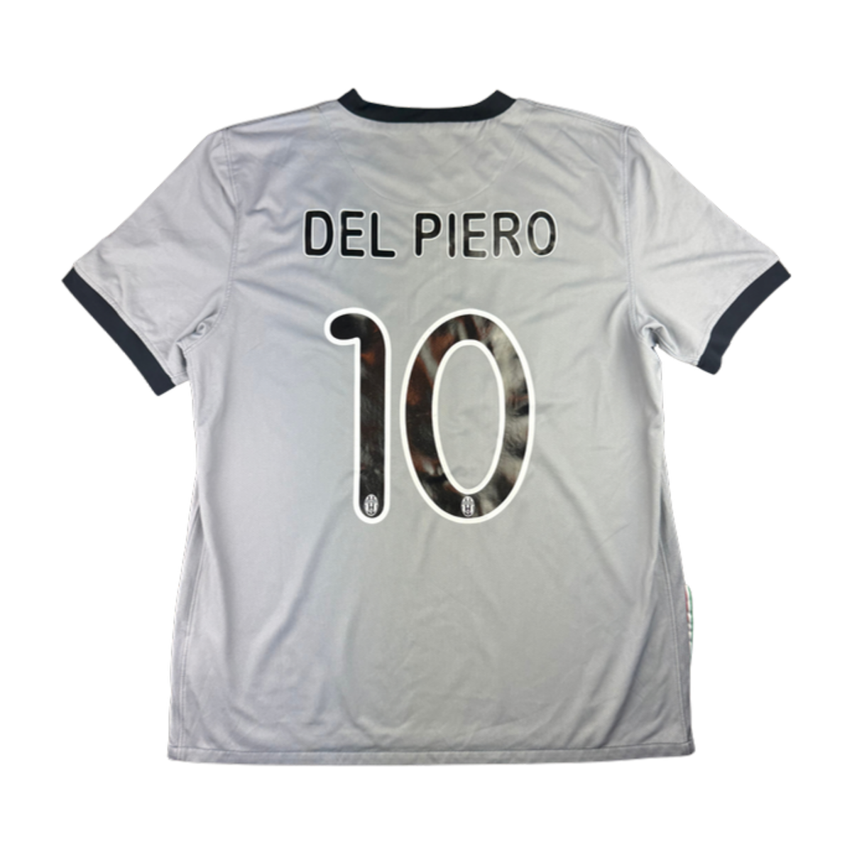 2009-10 Juventus Uit shirt Del Piero rugnummer 10, voetbalshirt maat L
