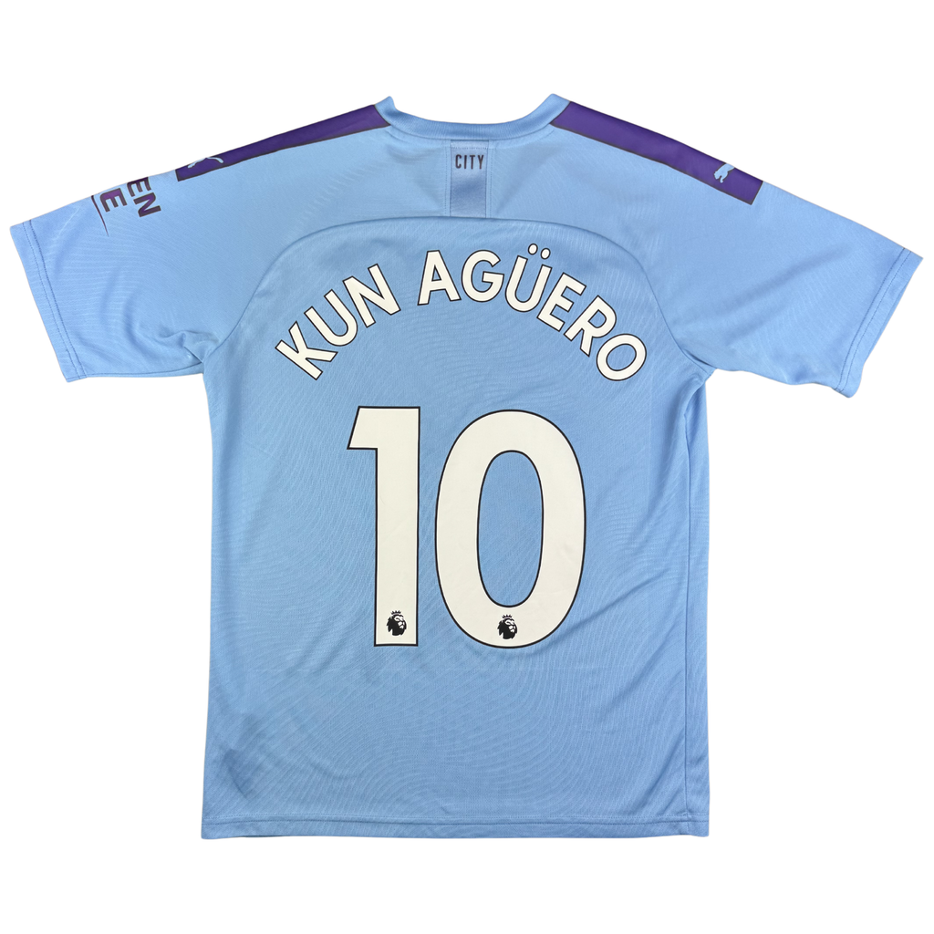 2019-20 Manchester City Thuis Shirt Agüero #10 (M)
