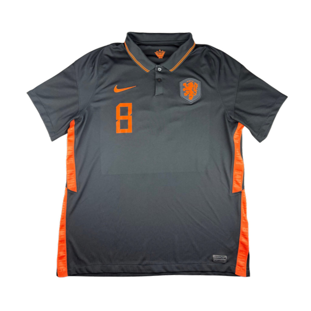 Voorkant 2020 Nederland Uit shirt, voetbalshirt maat XL