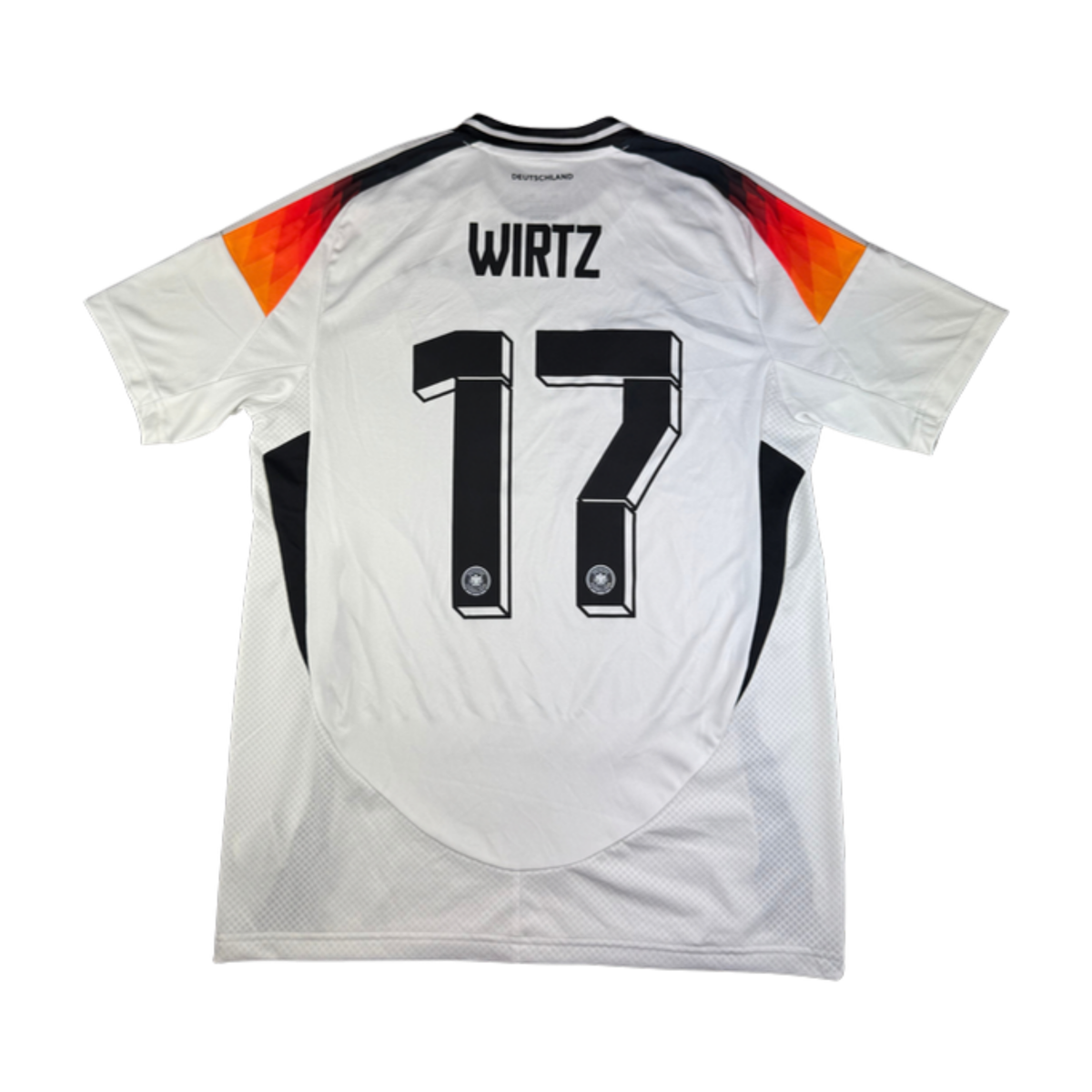 2024 Duitsland Thuis shirt Wirtz rugnummer 17, voetbalshirt maat M