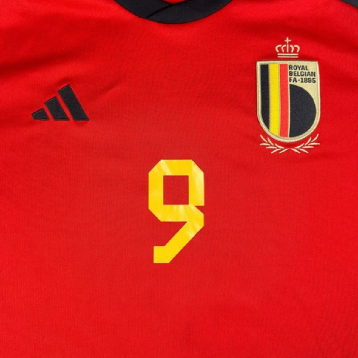 Detail voorkant 2026 België Thuis shirt met clublogo